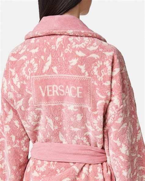 pink versace bathrobe